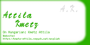 attila kmetz business card